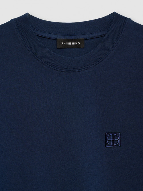 Lili t-shirt framed monogram washed navy 