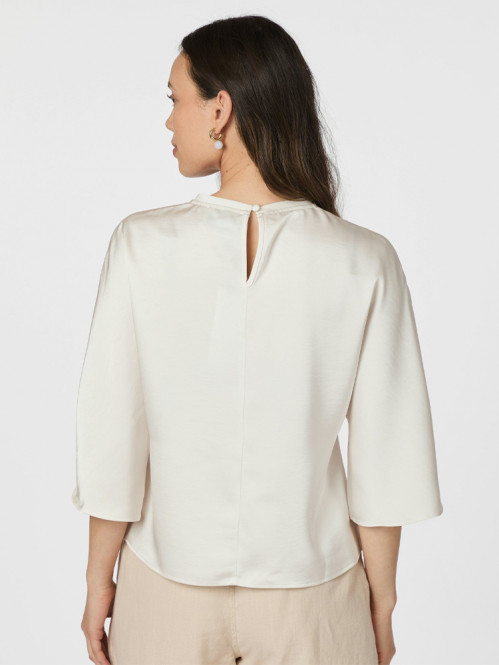 Liora heavy sateen blouse pearl S