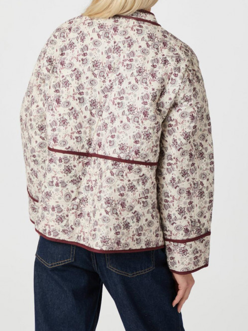 Lottie blush quilt jacket bordeaux 