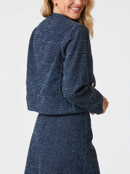 Manua denim structure jacket dk blue 