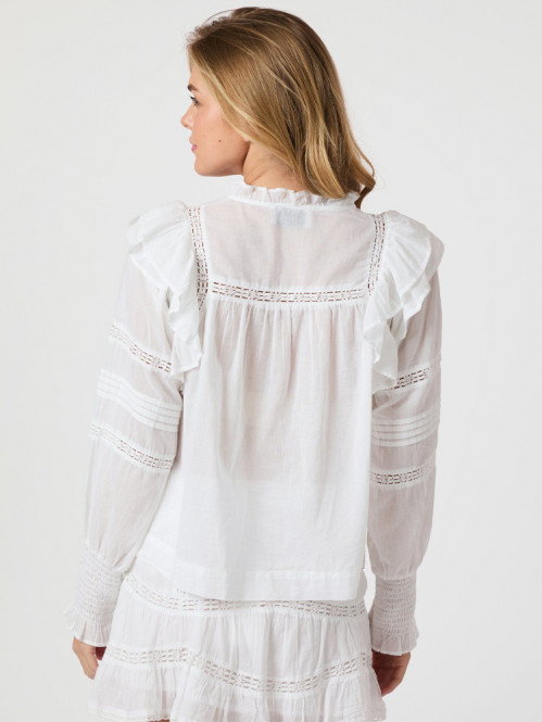 Mauri s voile blouse white 