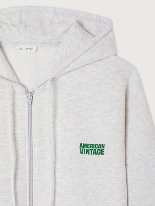 Mbap 03c zip hoodie gris chine 