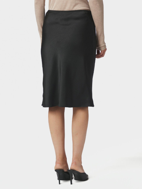 Mindie heavy sateen skirt black 