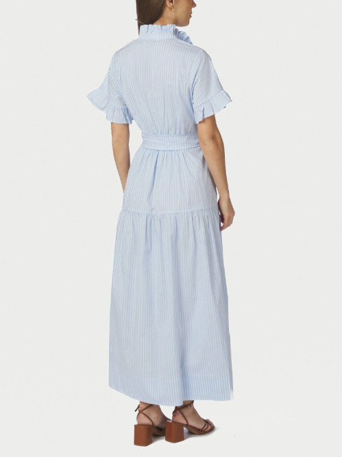 Nellie soft stripe dress light blue 