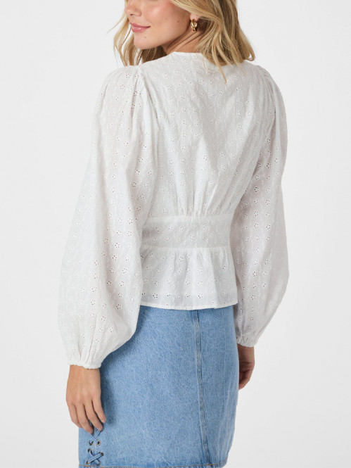Neroni embroidery blouse white 