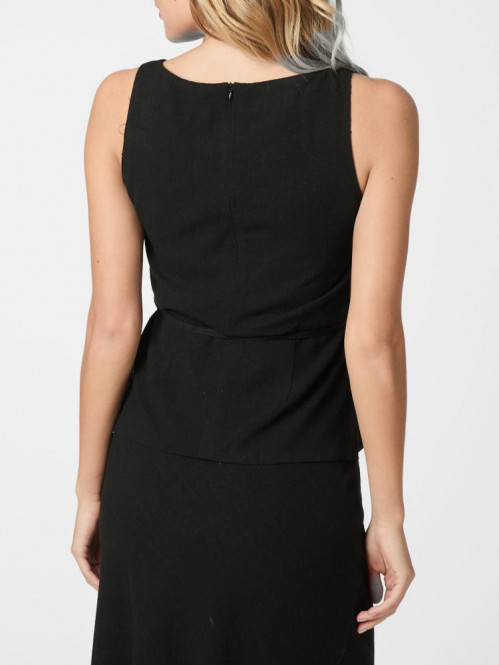 Nassa linen top black 