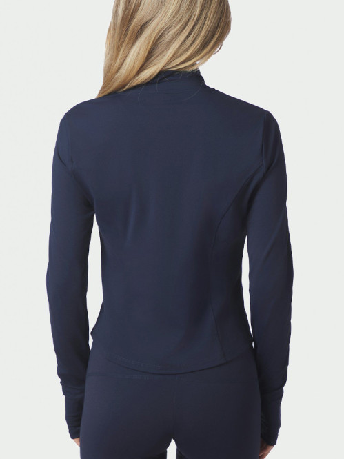 Nolana zip blouse navy 