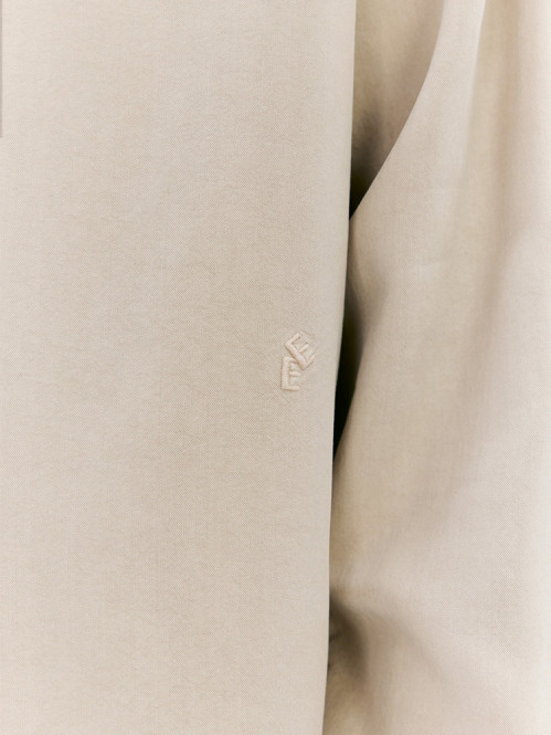 Ossian garment dyed tencel shirt sandgrey 