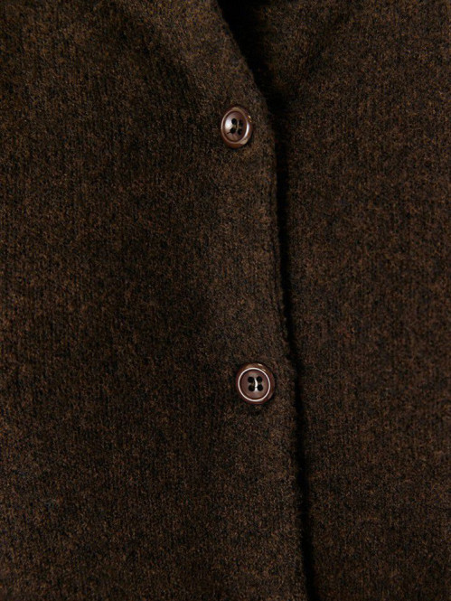 Oui 19a cardigan choco chine 