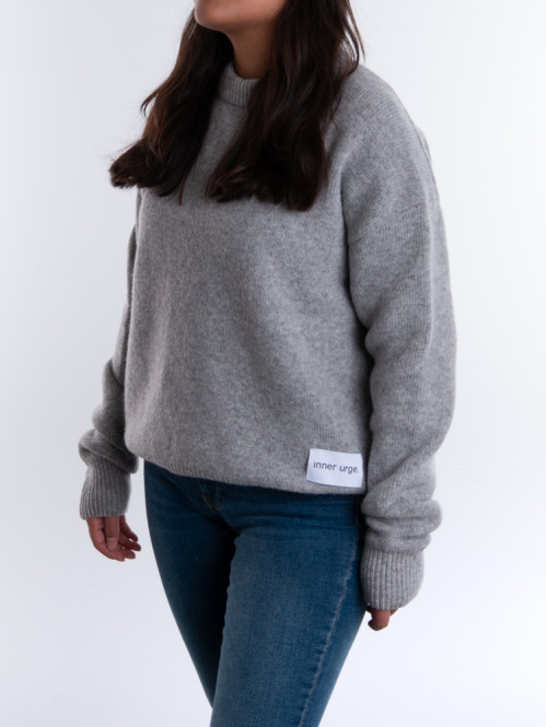 Alpaca pullover grey L