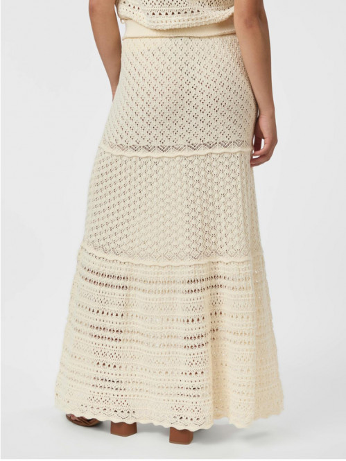 Pillina crochet knit skirt creme 