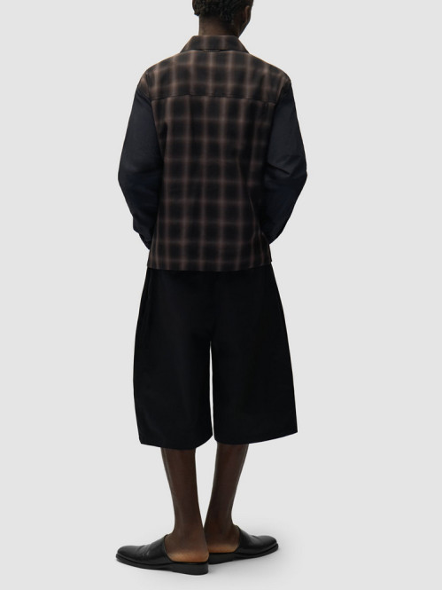 Plaided shirt jacket plaid 