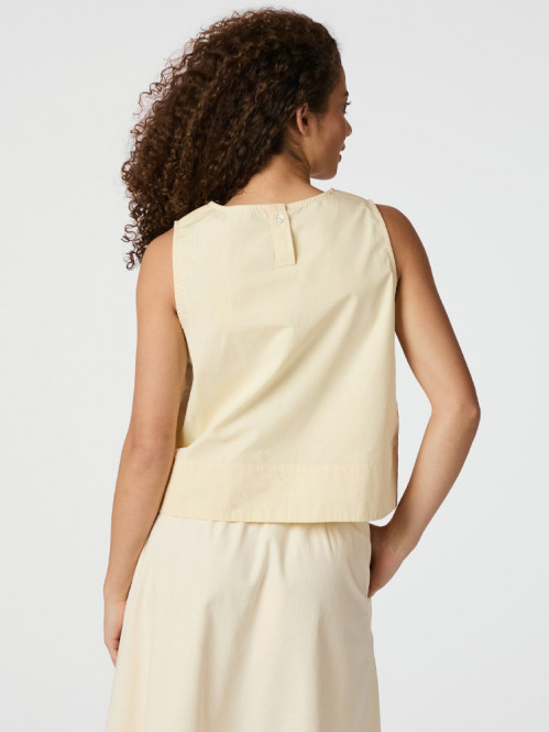 Polly c poplin top lt yellow L
