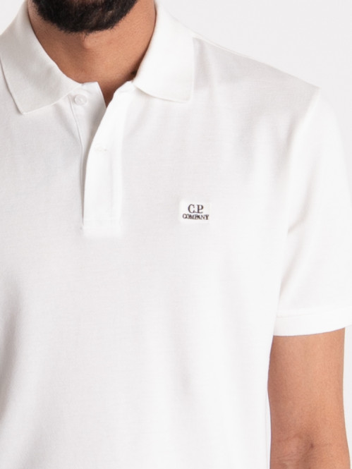 Stretch piquet poloshirt gauze white 