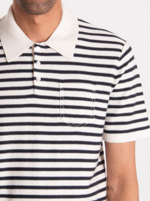 Poloshirt elito ecru dk nay 