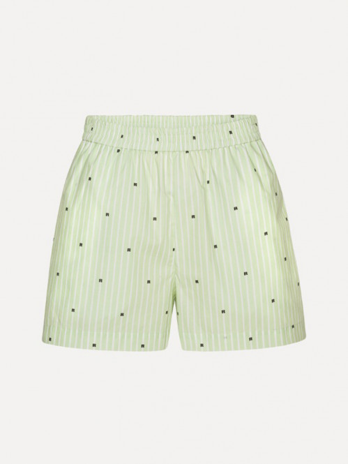 Poplin shorts gleam green comb 