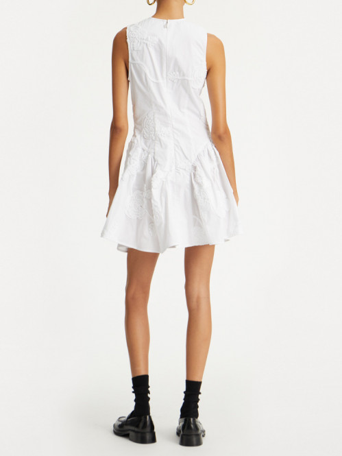 Poplin mini dress bright white 
