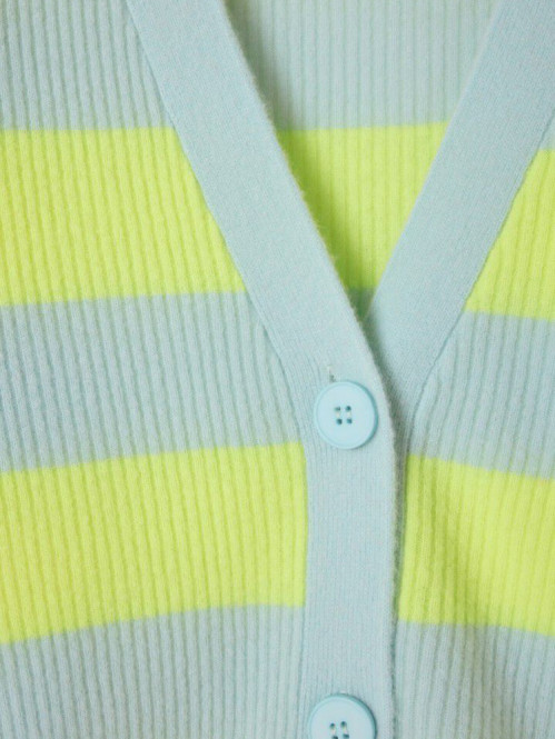 Rax 19b cardigan jaune flou raye M/L
