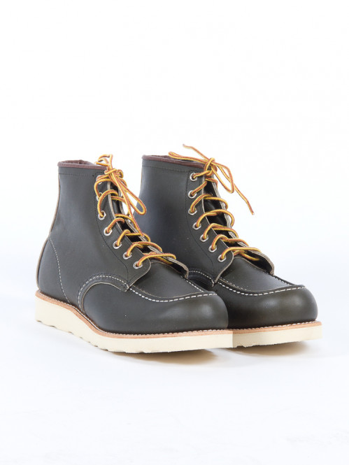 6 inch boots round toe green 