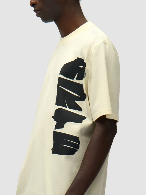 Side logo t-shirt cream 