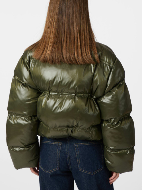 Rhea shiny puffer jacket olive 