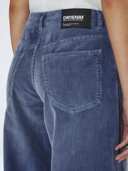 Rhue low wide jeans washed blue shade cord 
