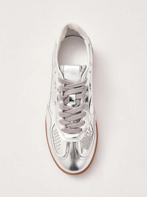 Tb 490 Rife shimmer silver leather sneaker 