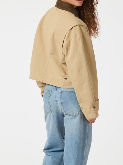 rivera carvas boxy jacket sand 