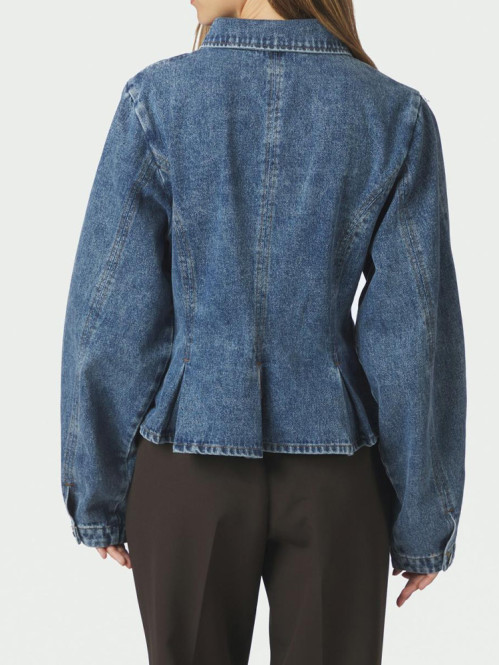 Rivora denim peplum jacket blue 