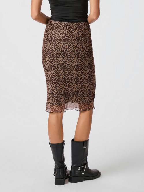 Roa mesh skirt leopard 