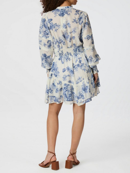 Roberta flower flow dress lt blue S