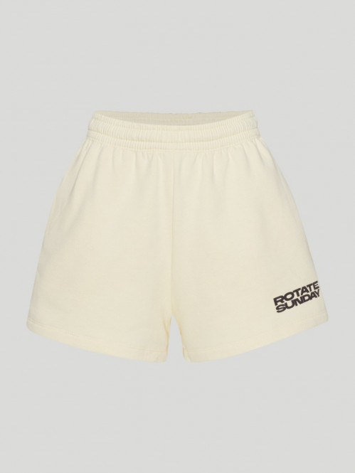 Sweat elasticated shorts transparent yellow 