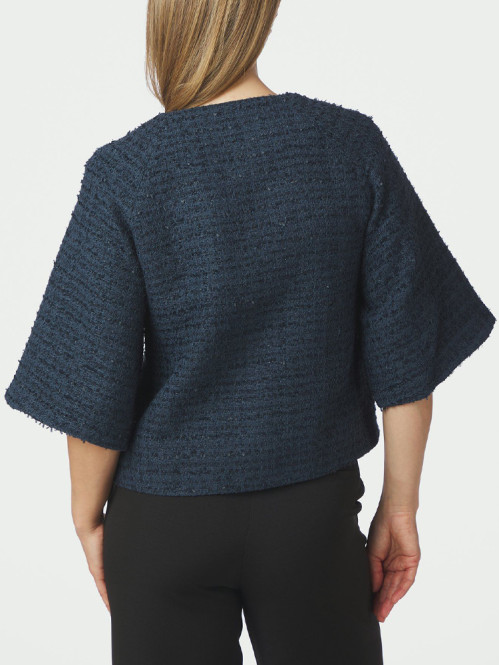 Rosella boucle mini jacket navy 