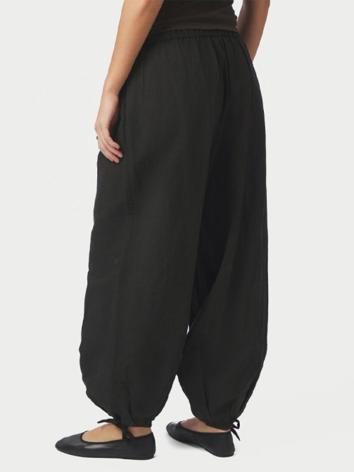 Roxane balloon linen pants black 
