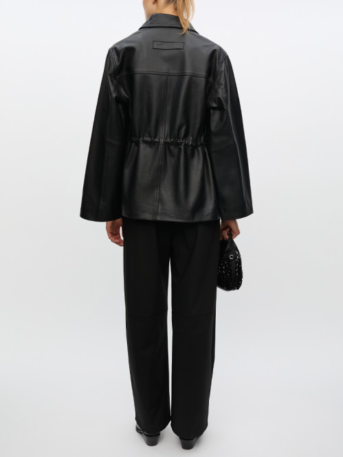 Salaax leather jacket black 