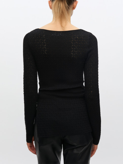 Salibby ls knit top black 