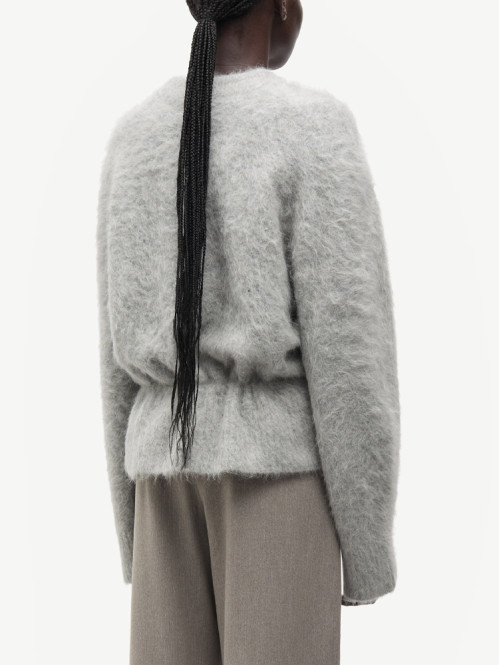 Salo v-neck pullover grey mel 