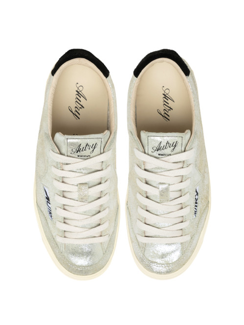 Windscape low w sneaker suede silver 