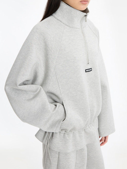 Scuba half zip jacket lt grey melange 