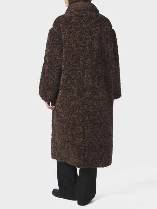 Senta faux fur coat dark brown 