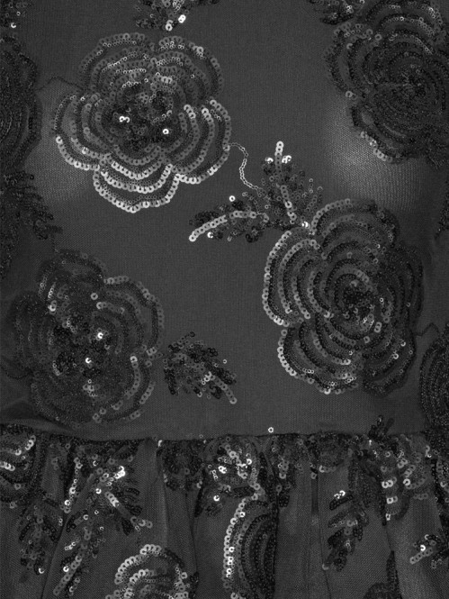 Sequins bubble top black 