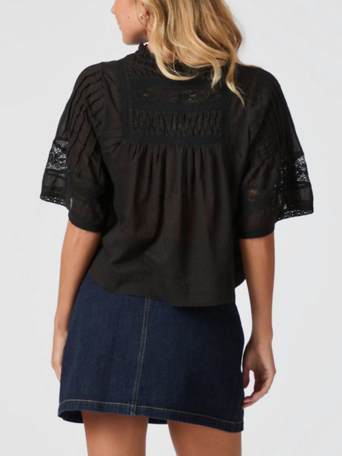 Siama s voile blouse black S
