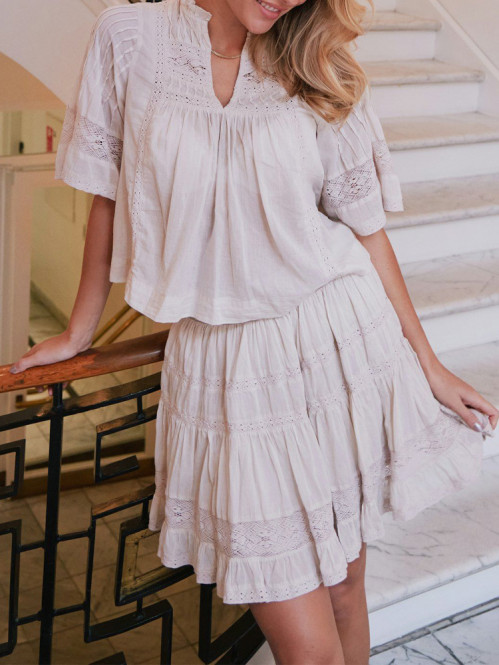 Callia s voile skirt ivory 