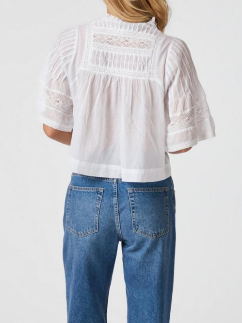 Siama s voile blouse white S