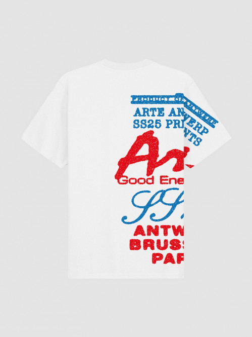 Lateral print t-shirt white 