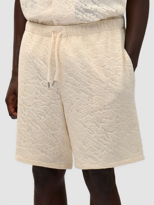 Crochet shorts cream 