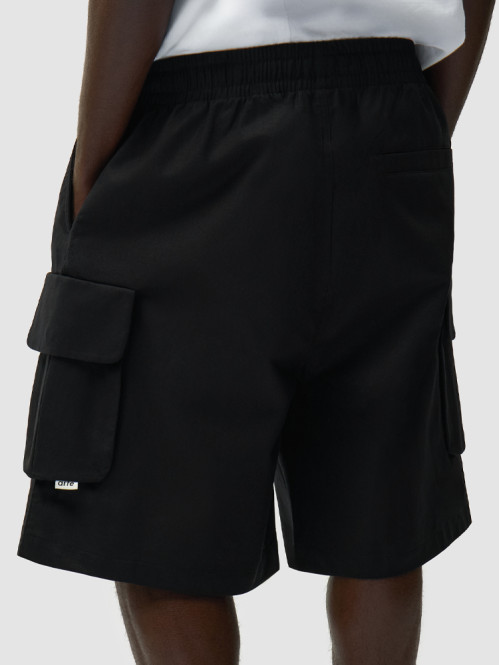 Leinen cargo short black 