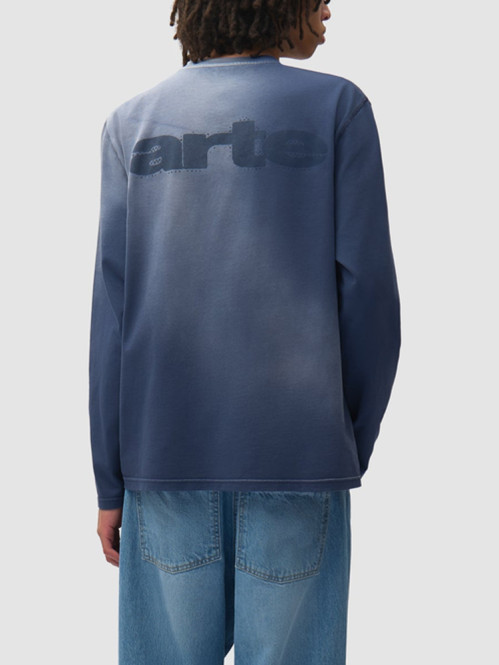 Stencil sunfade longsleeve navy 