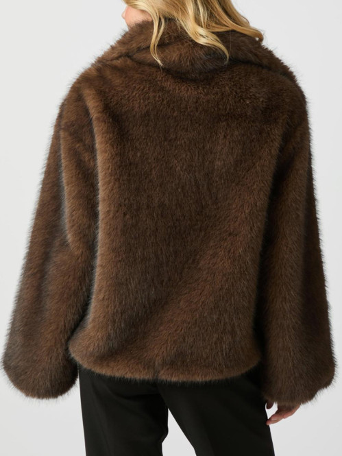 Stephanie faux fur brown 