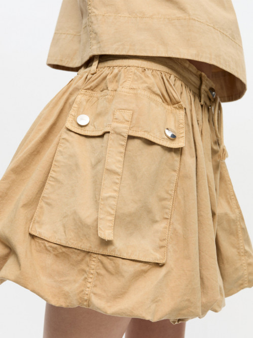Stretch cotton mini skirt lark S